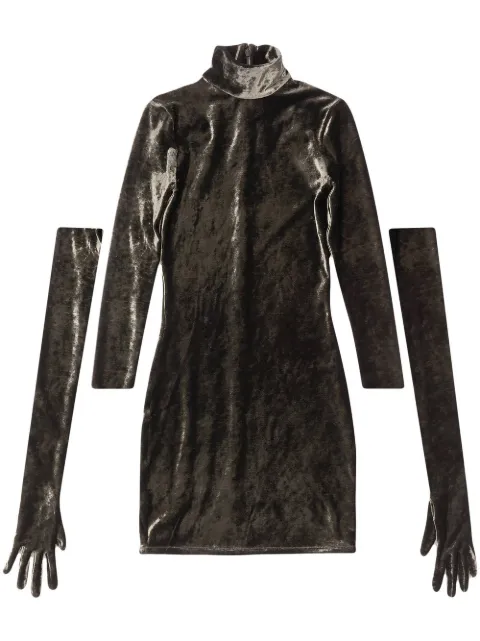 Balenciaga velvet-effect mini dress