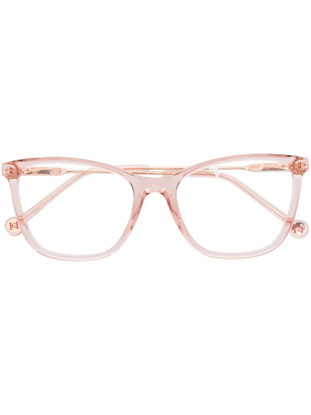 

Carolina Herrera logo-engraved glasses - Pink