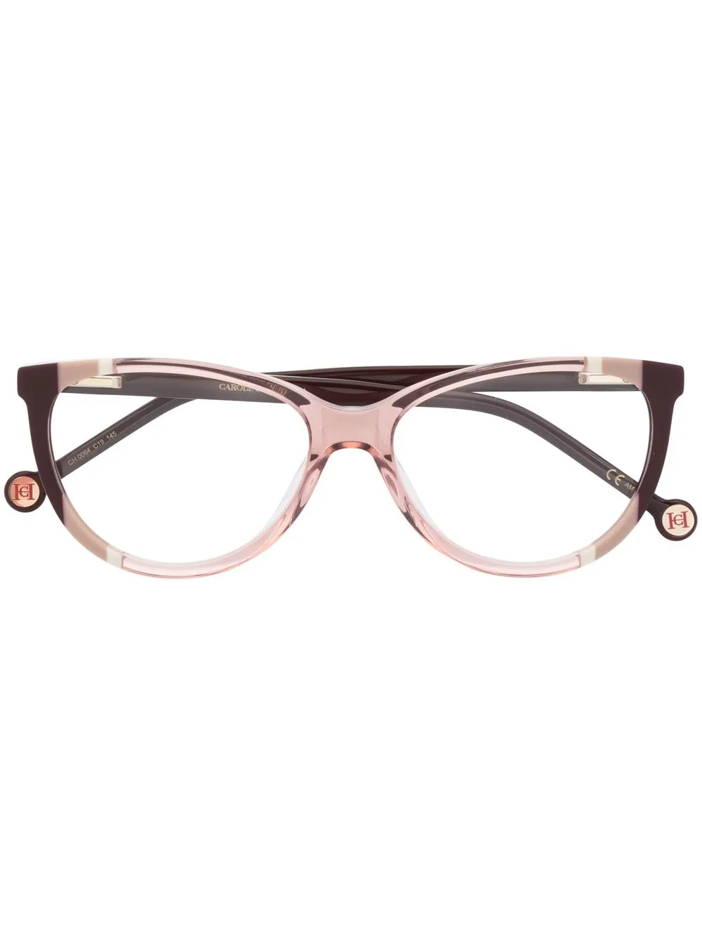 

Carolina Herrera cat-eye frame glasses - Neutrals