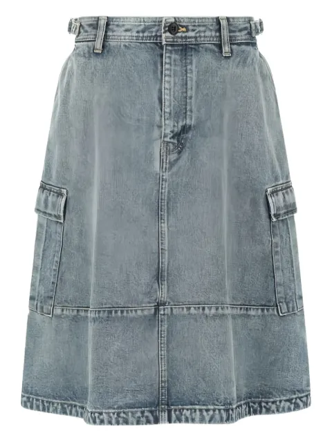 Balenciaga cargo denim midi skirt