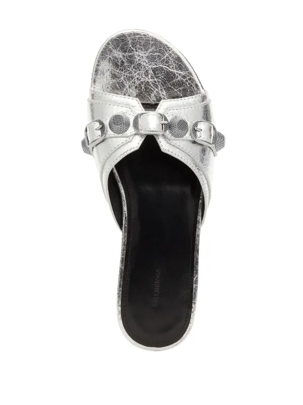 Balenciaga sandals womens store silver