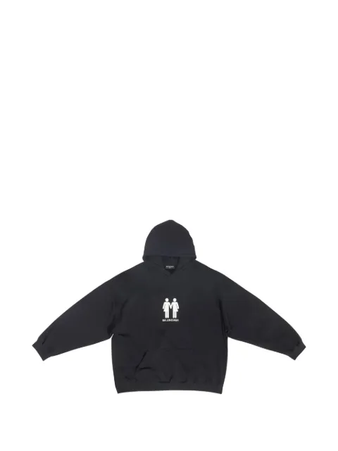 Balenciaga logo-print cotton hoodie
