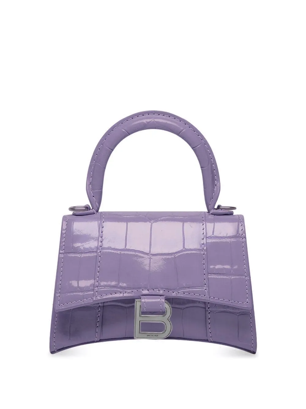 Purple Croc Embossed Bag