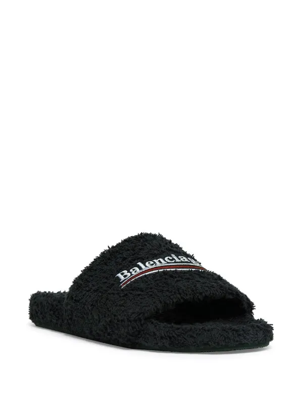 Balenciaga store fuzzy slippers