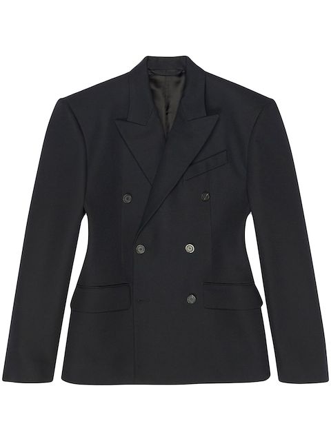 Balenciaga double-breasted fitted blazer