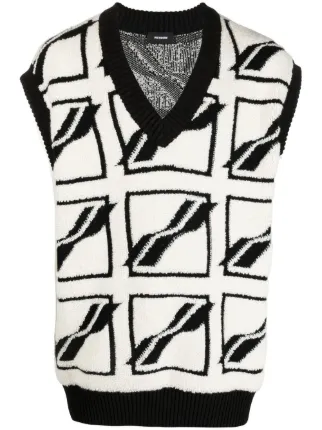 We11done embroidered-motif Knitted Vest 