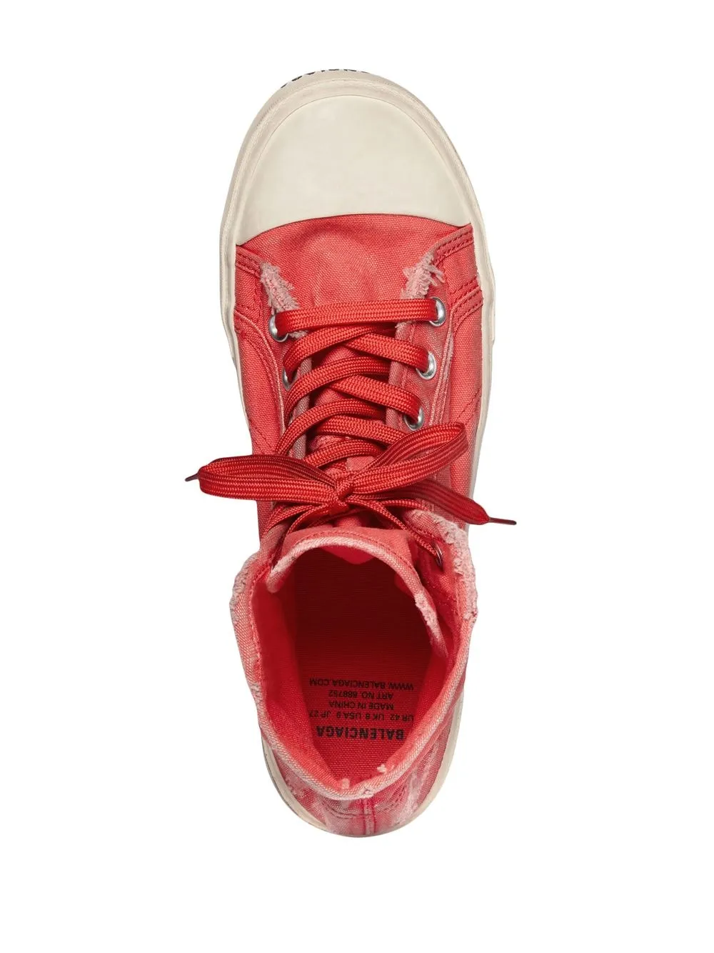 Shop Balenciaga Paris High-top Sneakers In Red