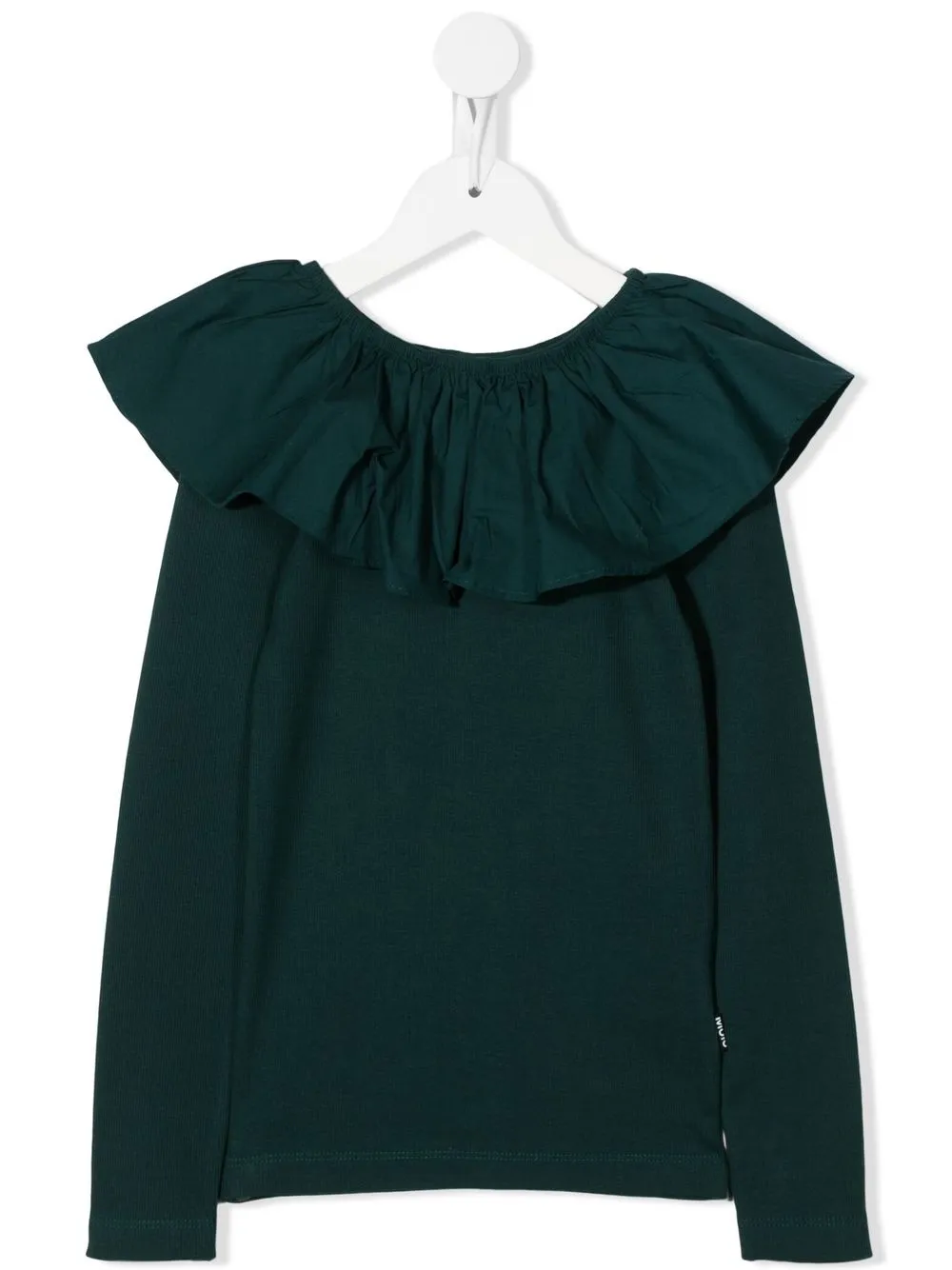 

Molo Renate ruffled organic-cotton T-shirt - Green