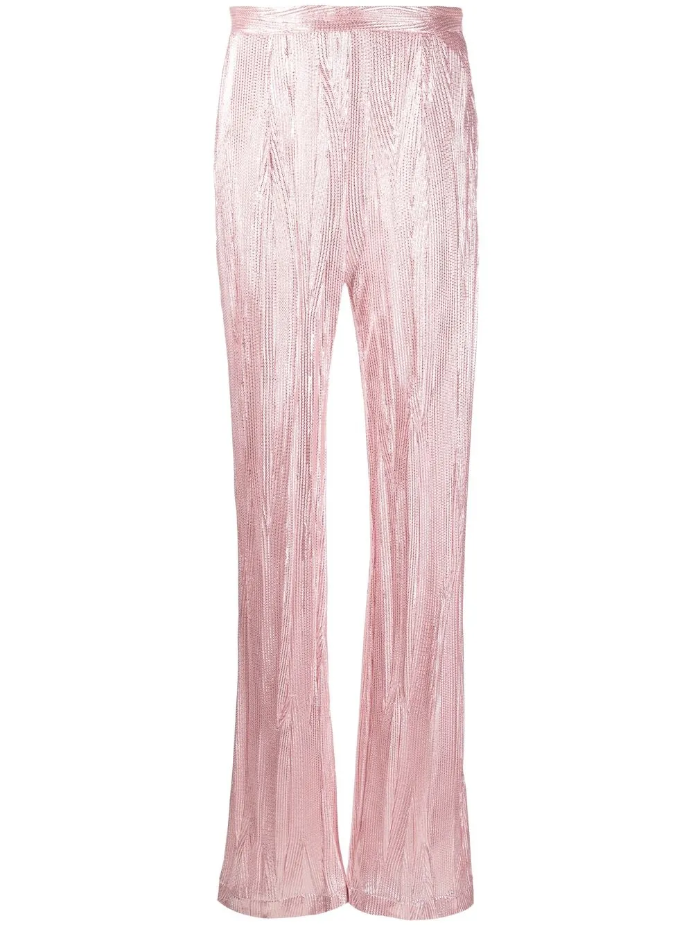 

STYLAND pantalones palazzo metalizados - Rosado