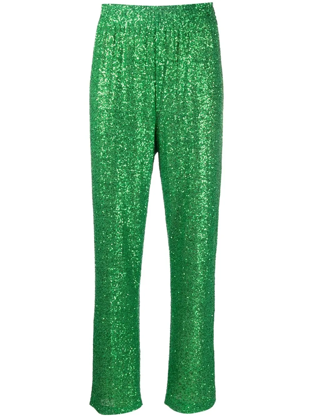 

STYLAND pantalones de tiro alto con lentejuelas - Verde