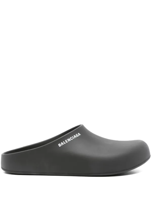 Balenciaga logo-print Mules | Black | FARFETCH