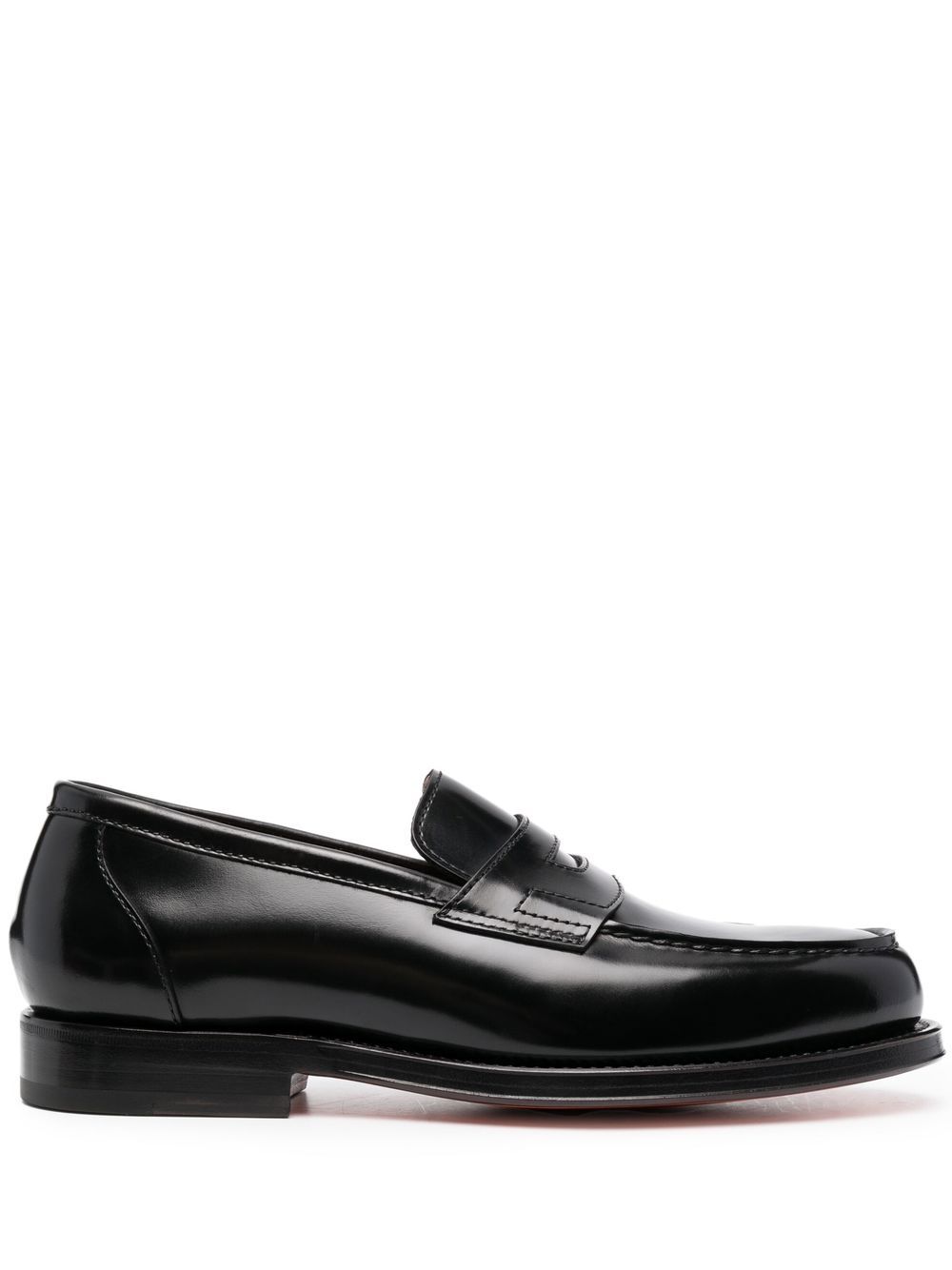 

Santoni slip-on leather loafers - Black