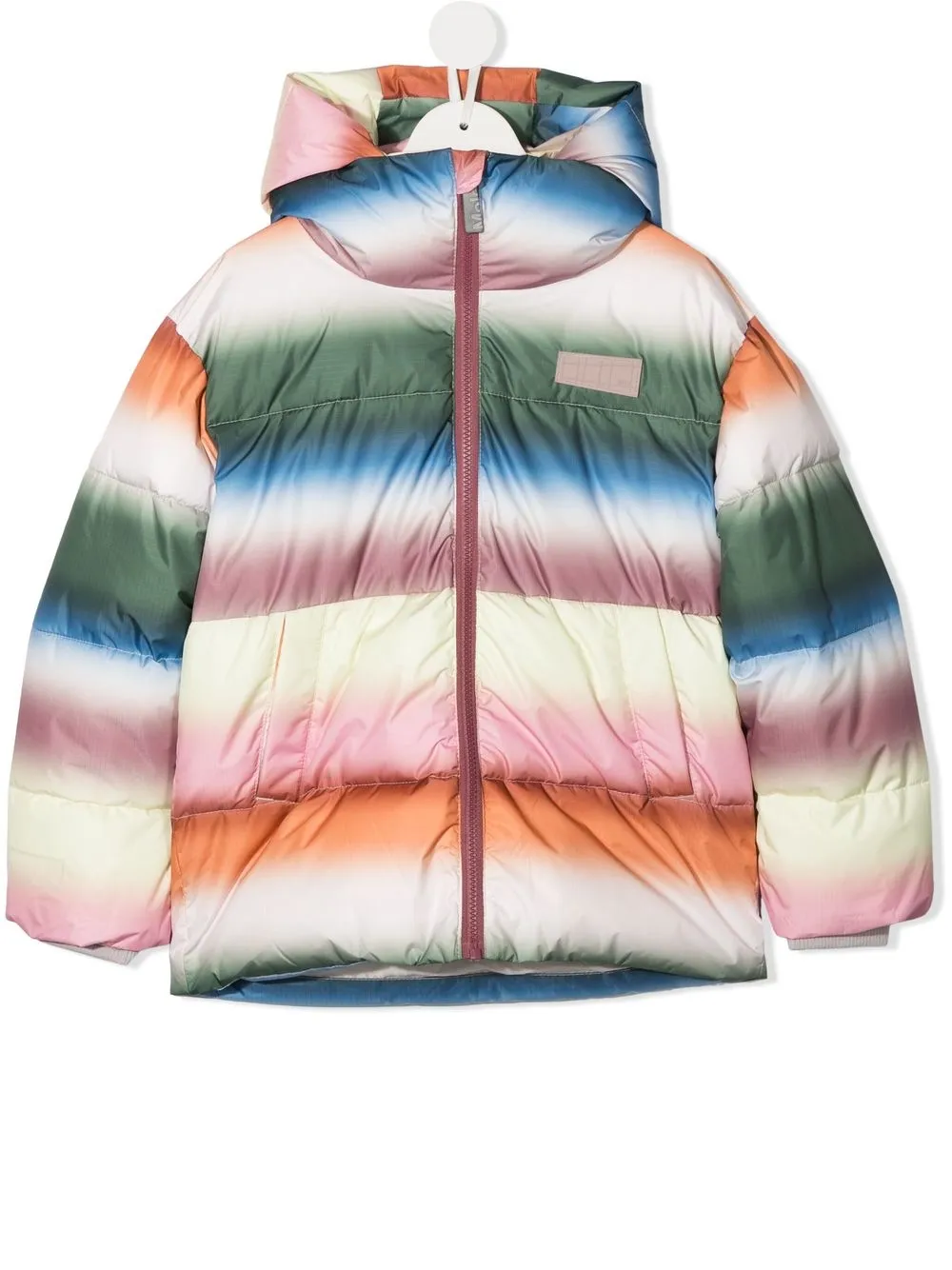 MOLO HALO STRIPED PUFFER JACKET