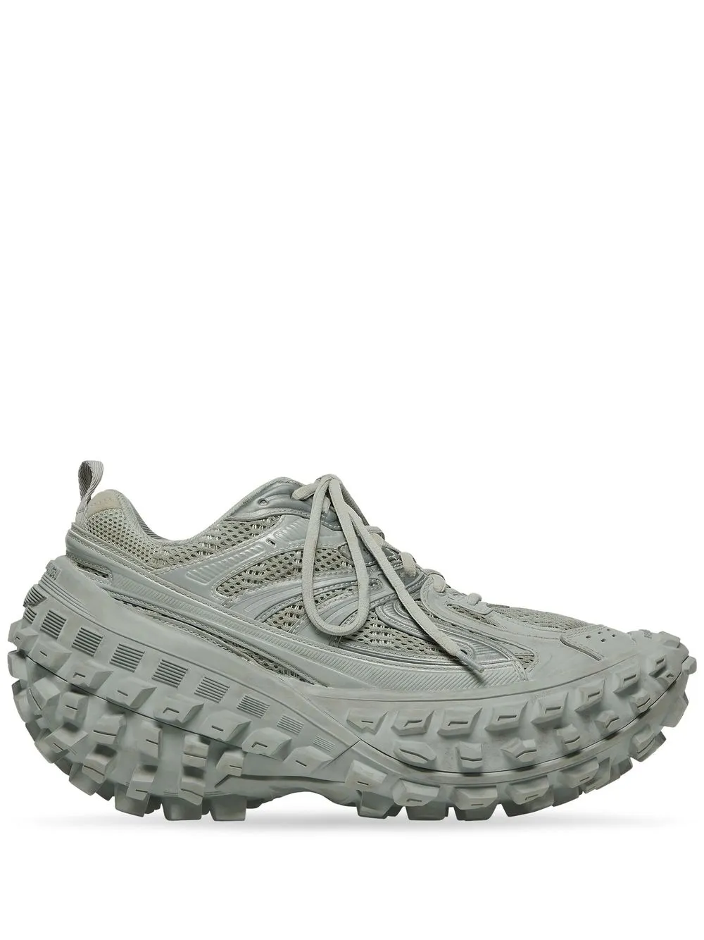 Shop Balenciaga Bouncer Chunky-sole Sneakers In Grey