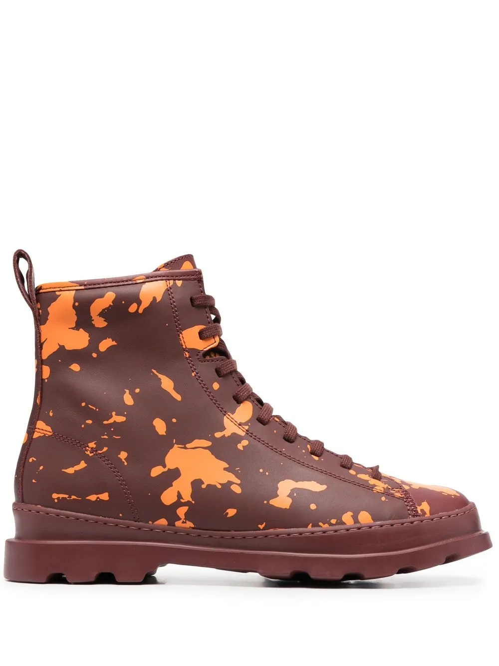 CAMPER BRUTUS PAINT-SPLATTER ANKLE BOOTS