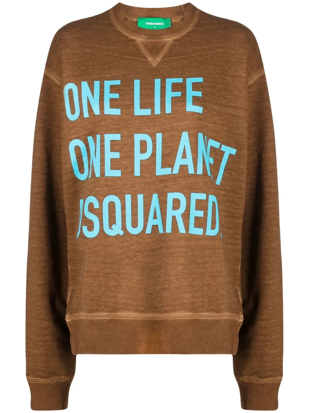 slogan-print sweatshirt