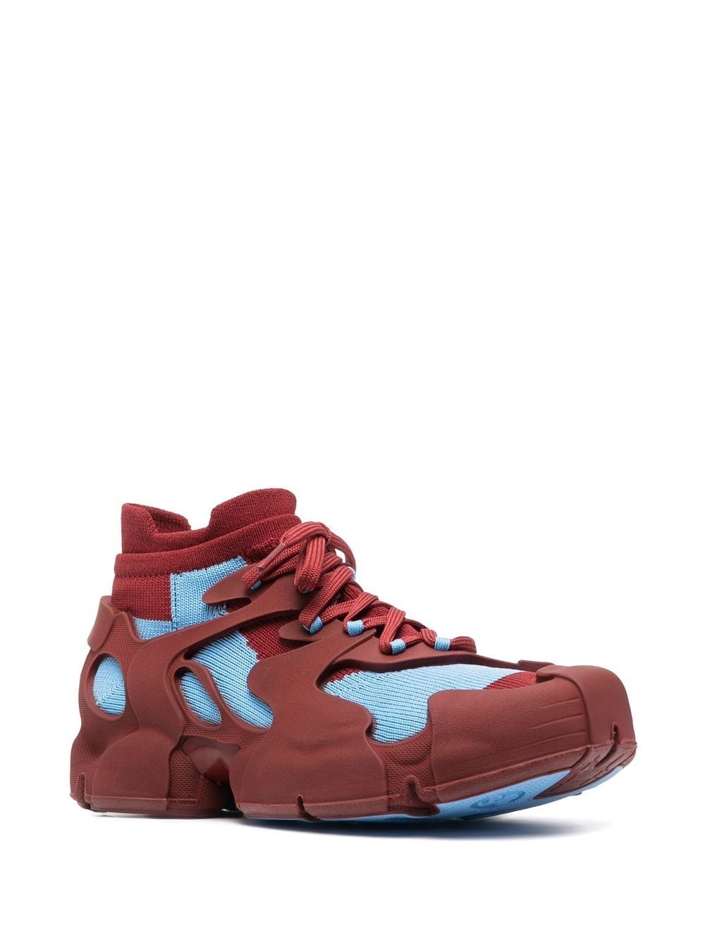 Shop Camperlab Cut-out-panelled-sneakers In Red