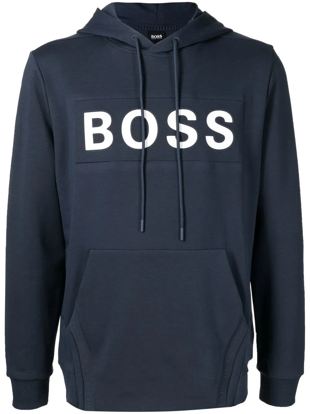 

BOSS hoodie con logo en relieve - Azul