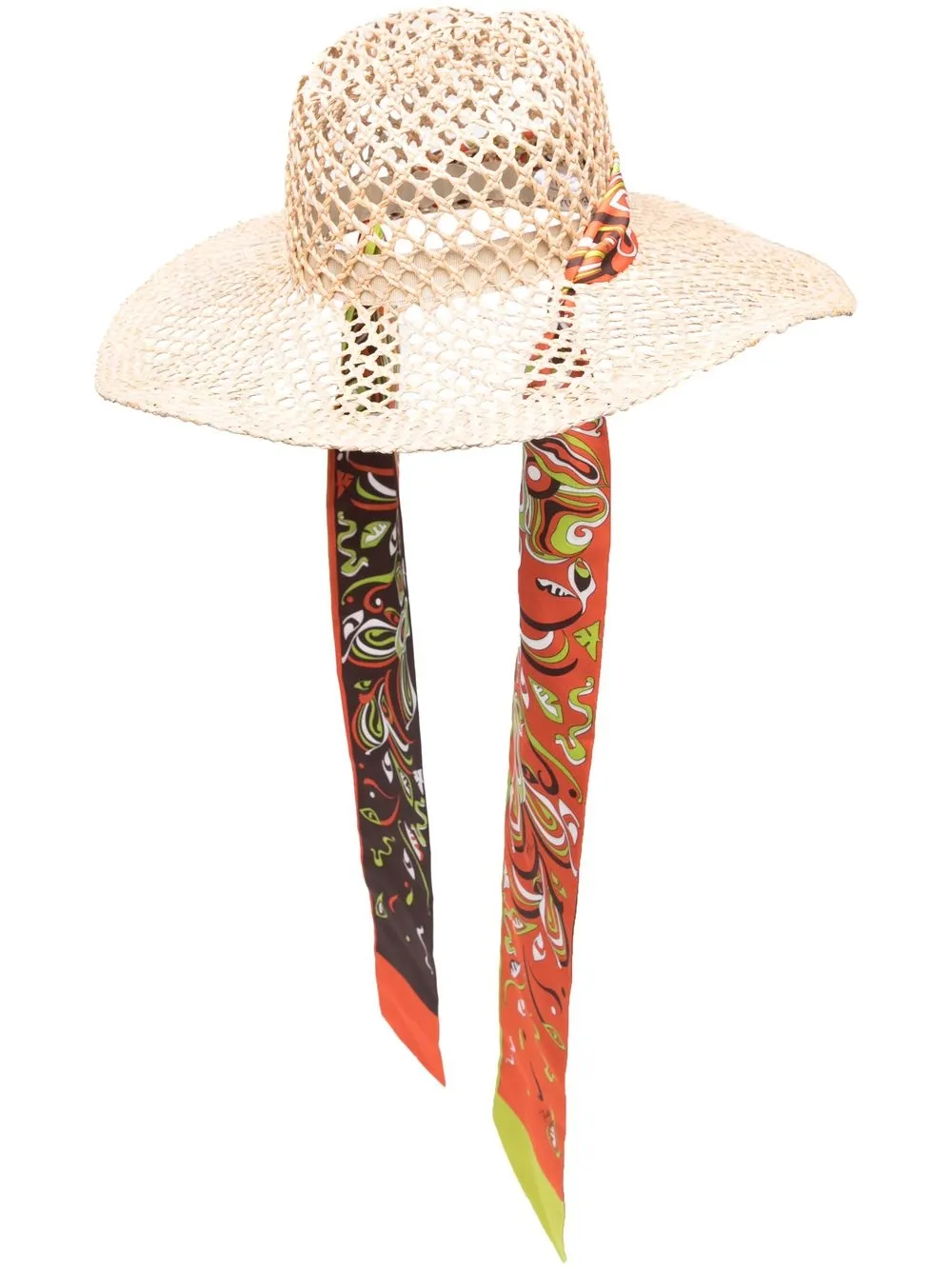 

PUCCI ribbon-tie sun hat - Neutrals