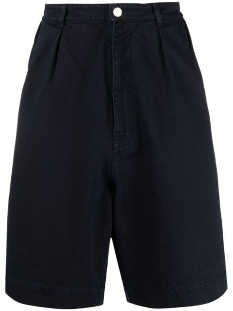 Raf Simons - pleat-detail cotton Bermuda shorts