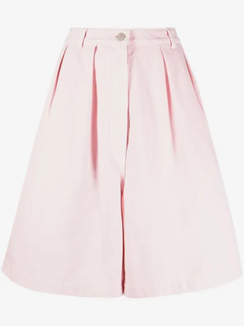 Raf Simons pleated denim shorts