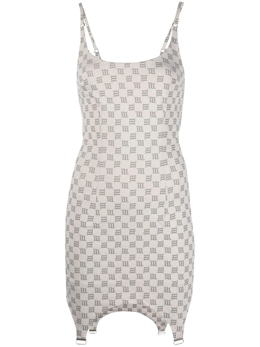 

MISBHV reflective monogram slip dress - Grey