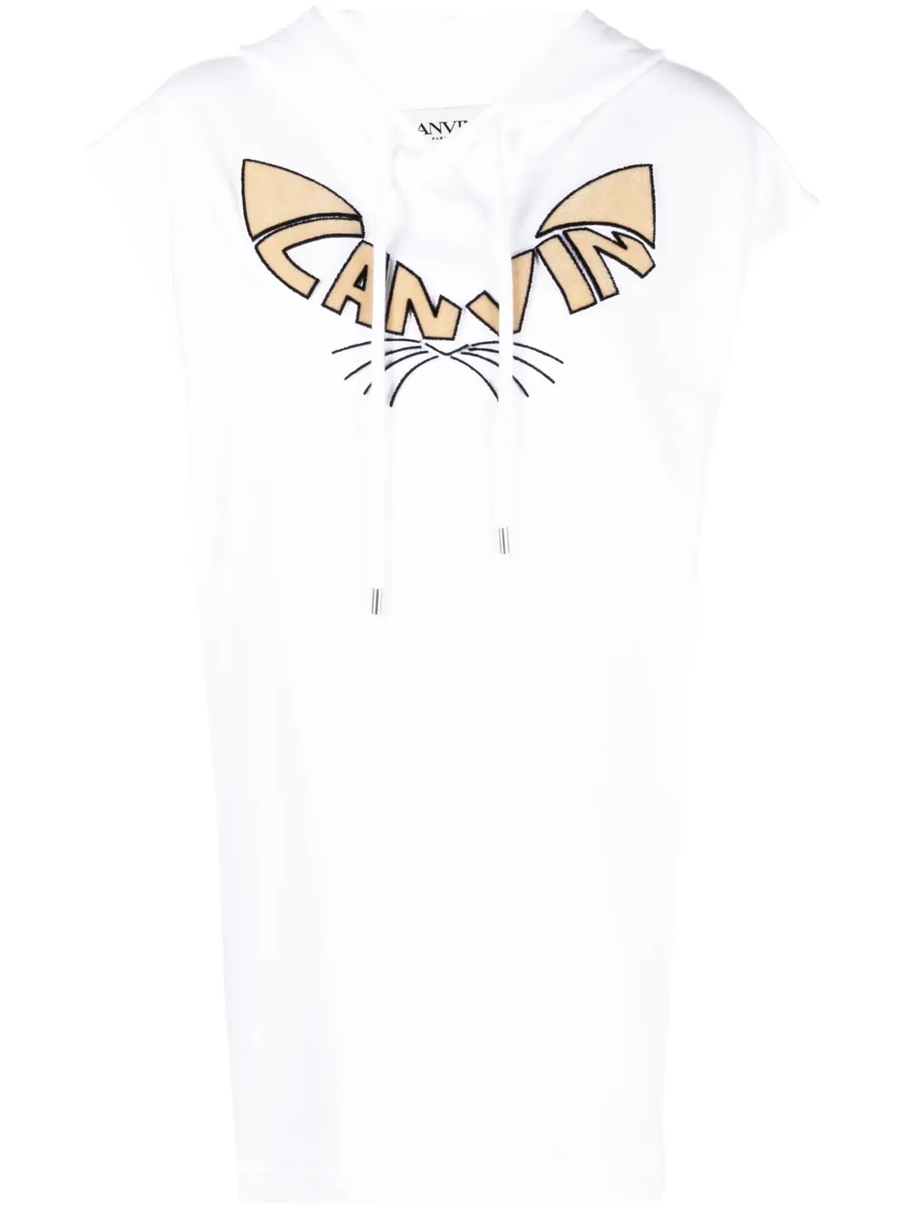 

Lanvin hoodie con estampado de gato - Blanco