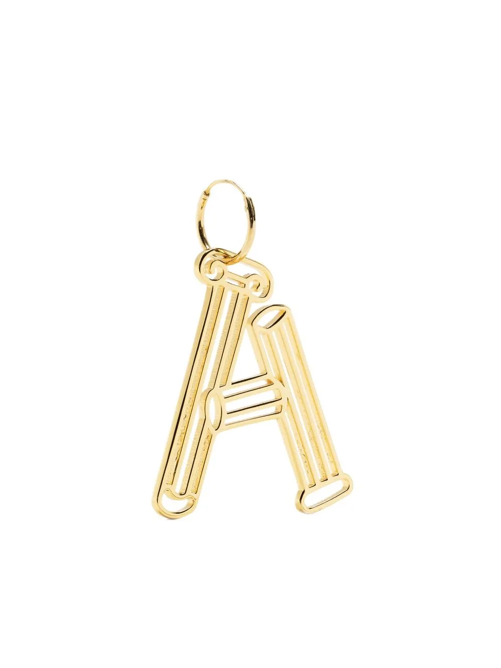 

Aries letter A hoop earrings - Gold