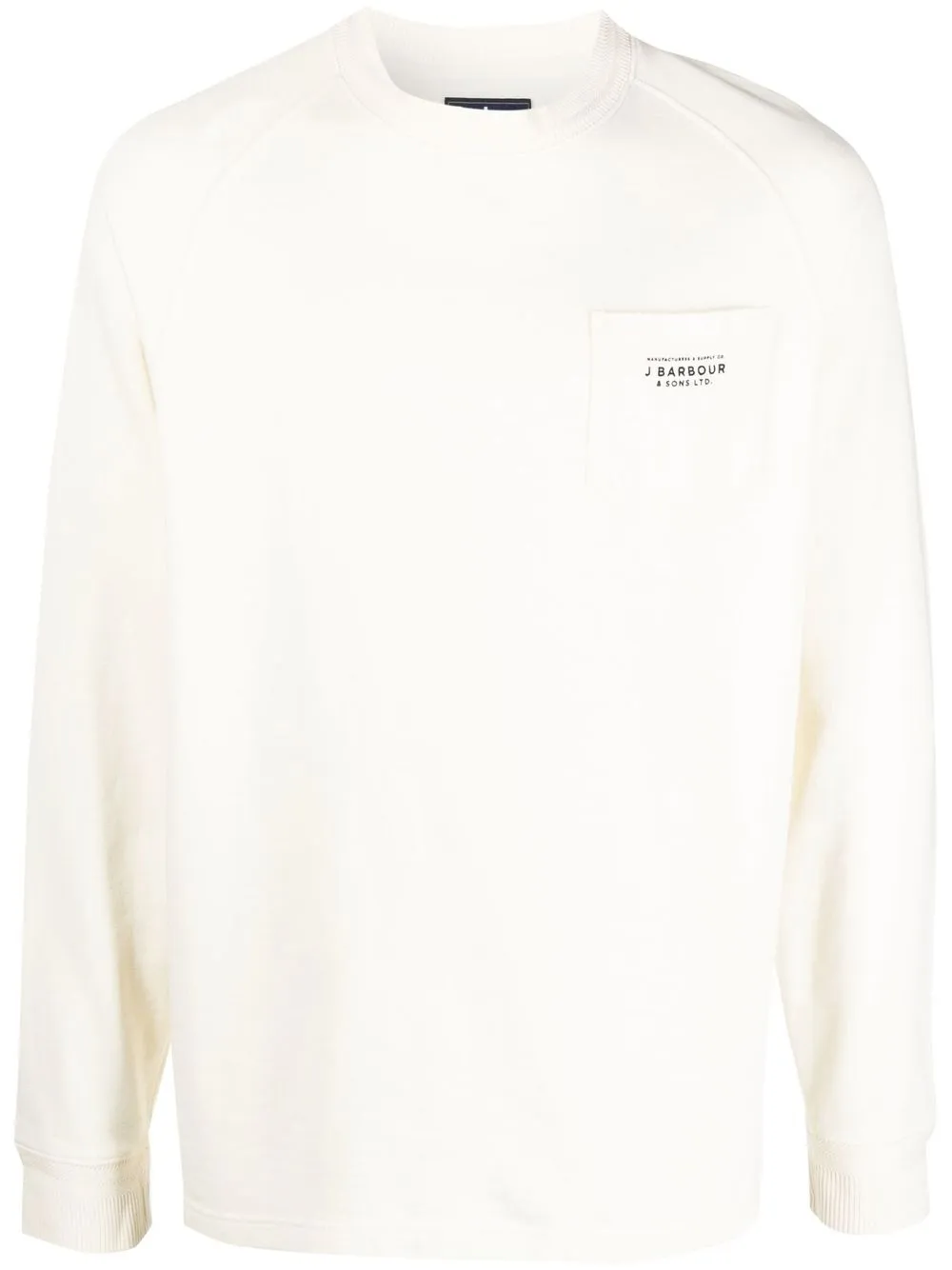 

Barbour logo print organic-cotton sweatshirt - White
