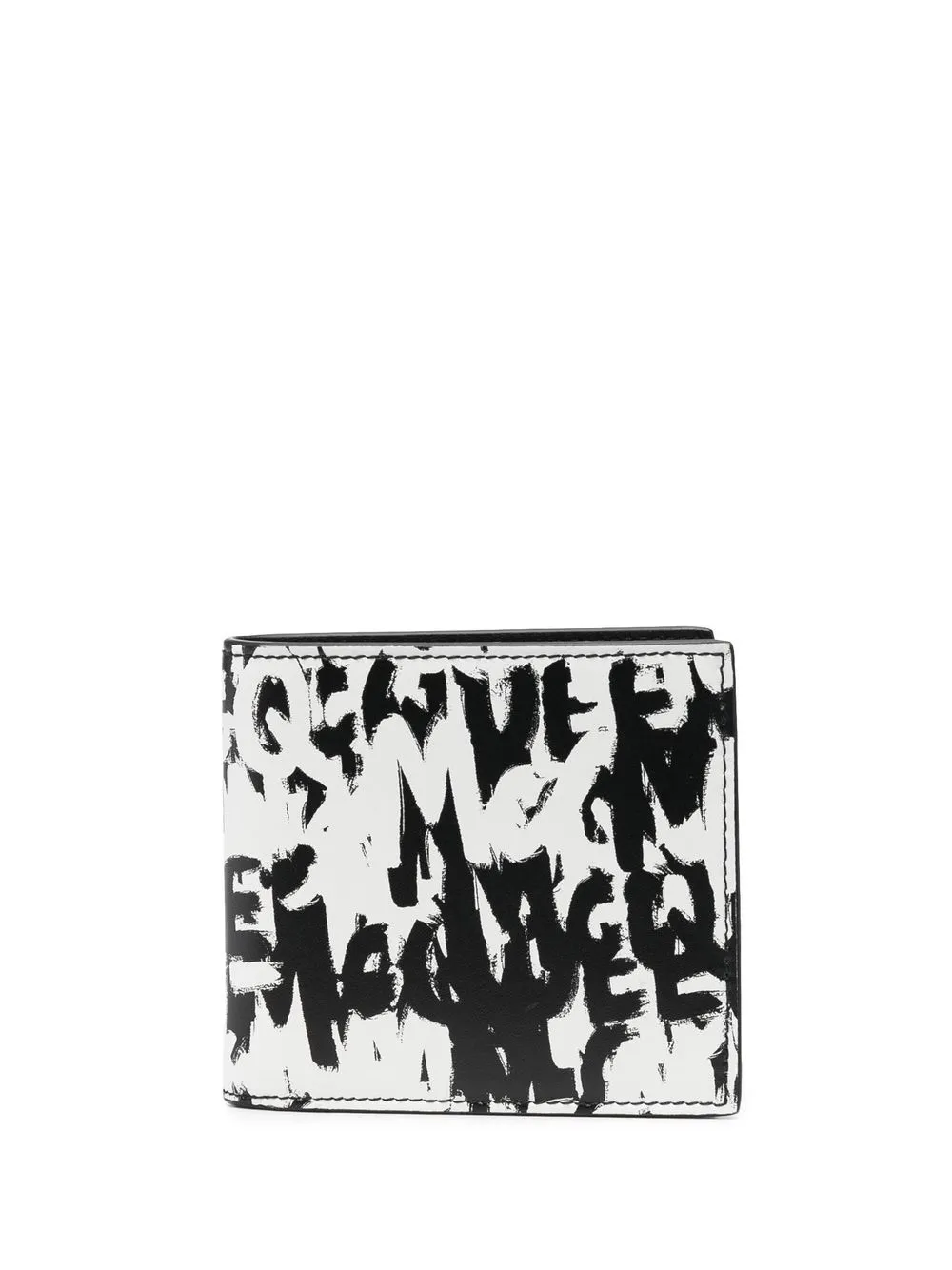 

Alexander McQueen cartera con logo estampado - Negro