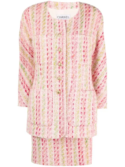 CHANEL Pre-Owned 1980s tweed skirt suit