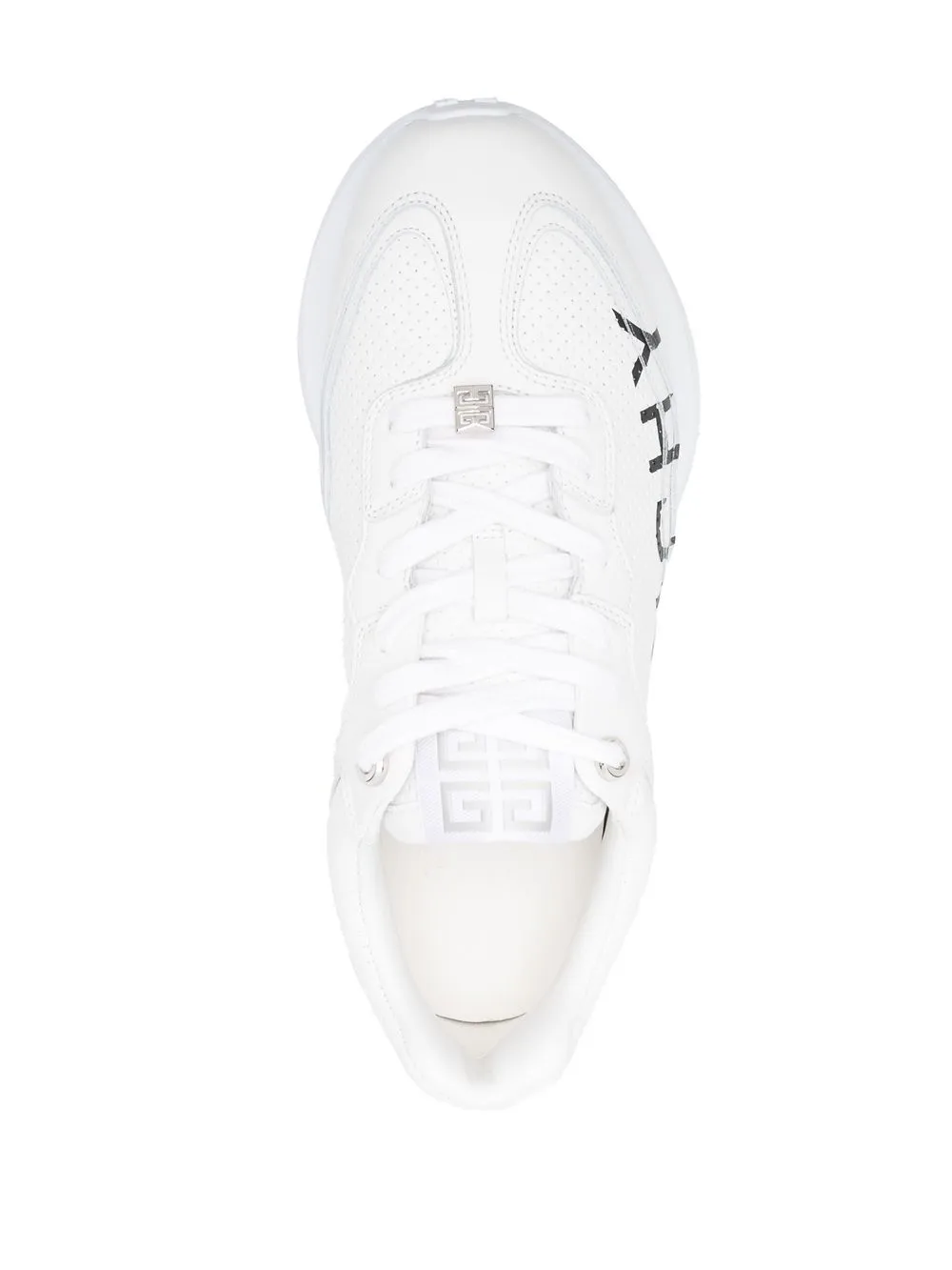 Givenchy Runner White Logo Leather Sneakers In White