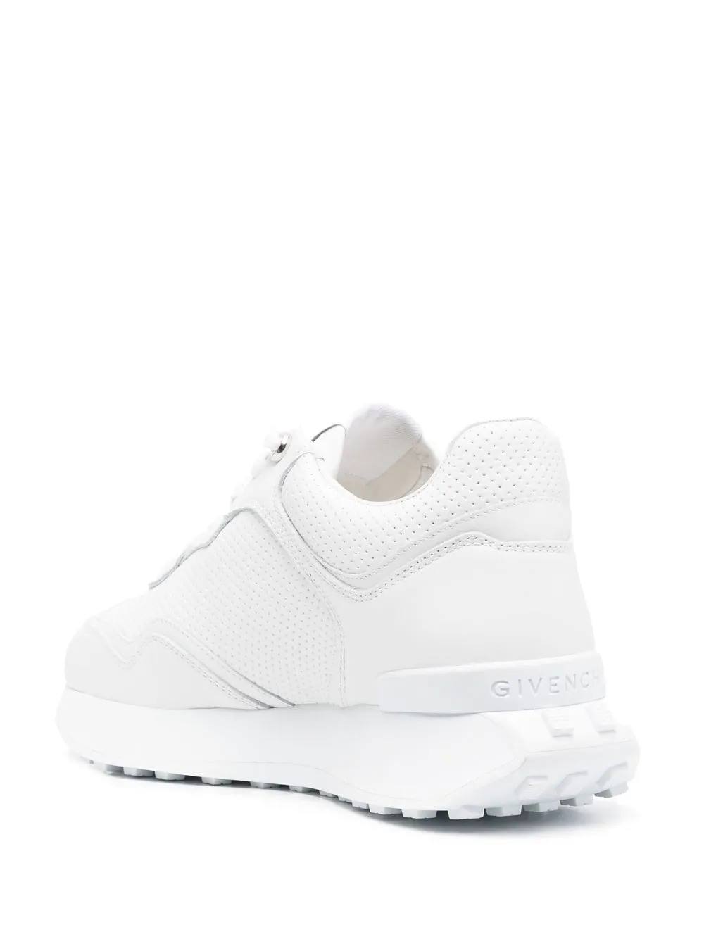 Givenchy Runner White Logo Leather Sneakers In White