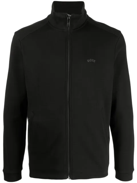 BOSS - embroidered-logo high neck jumper
