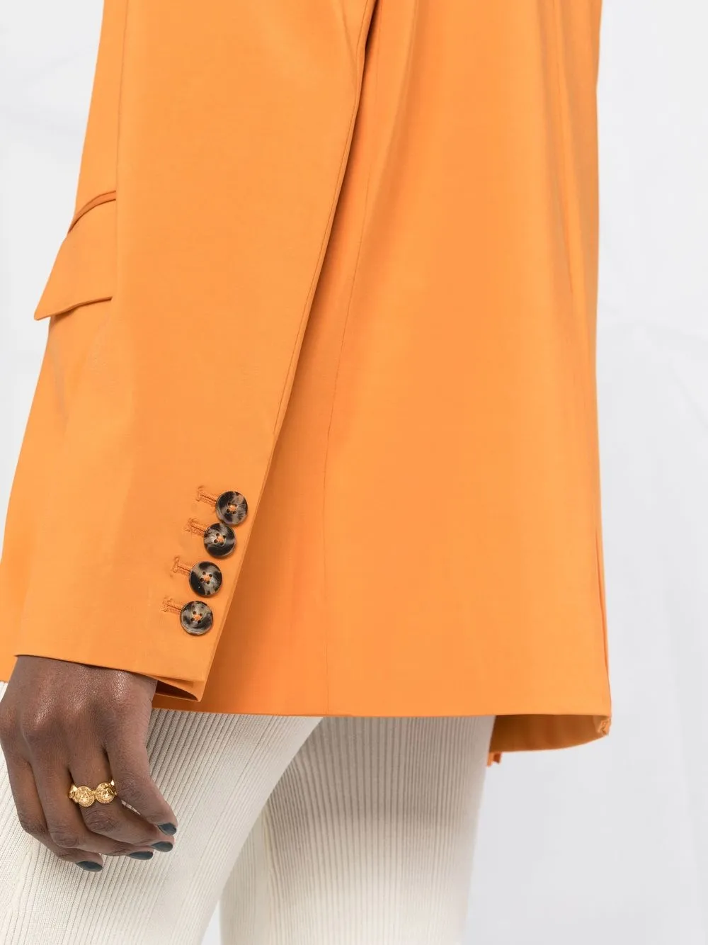Remain Birger Christensen Single-breasted Button Fastening Blazer In Orange