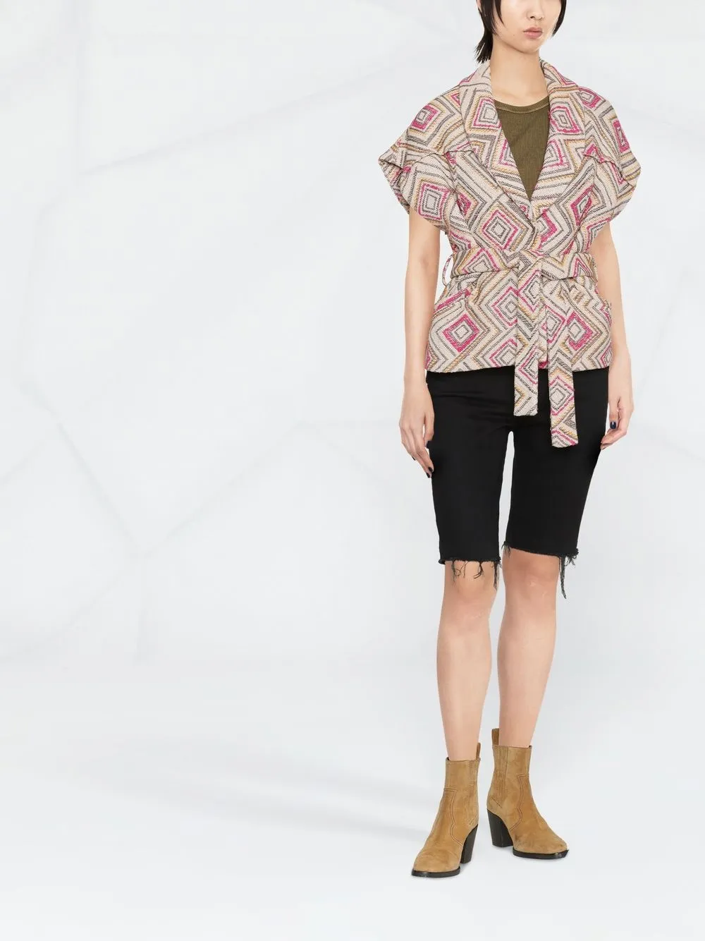 IRO Jack met gestrikte taille - Beige
