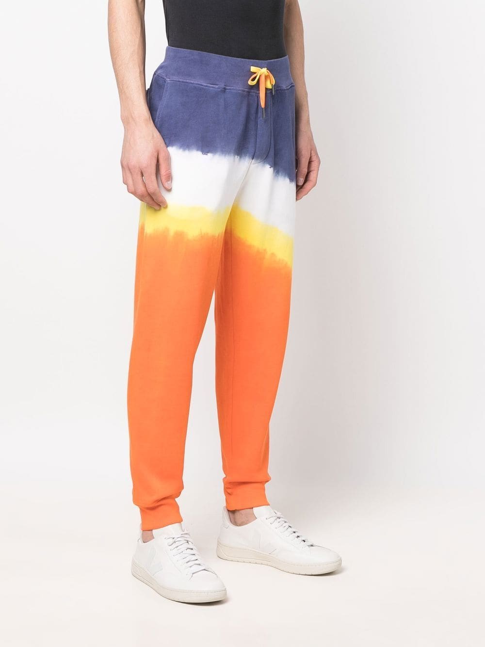 Shop Polo Ralph Lauren Tie Dye Jogging Trousers In Orange