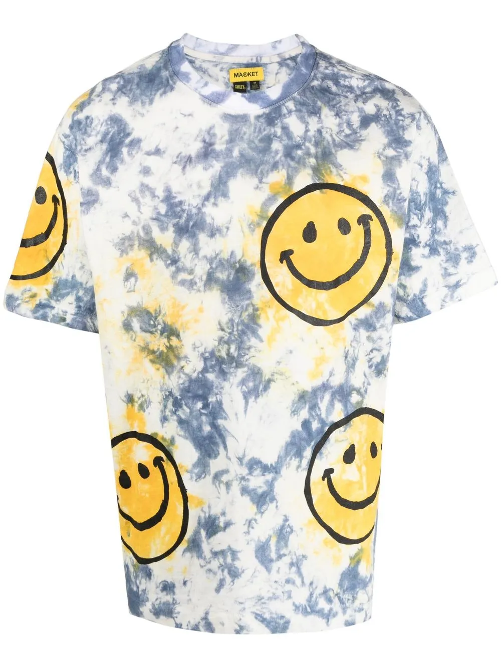 

MARKET tie-dye smile-print T-shirt - Blue