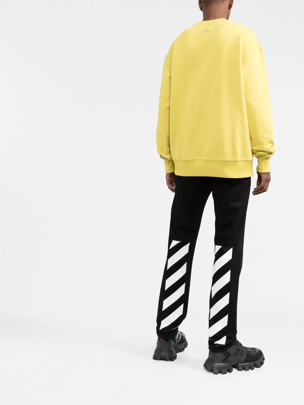 A-cold-wall* Grid Graphic Print Sweatshirt In Yellow
