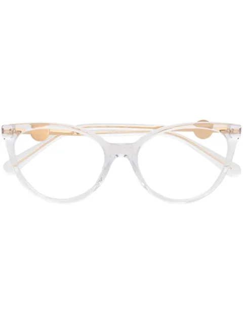 Versace Eyewear logo-embellished oversized glasses