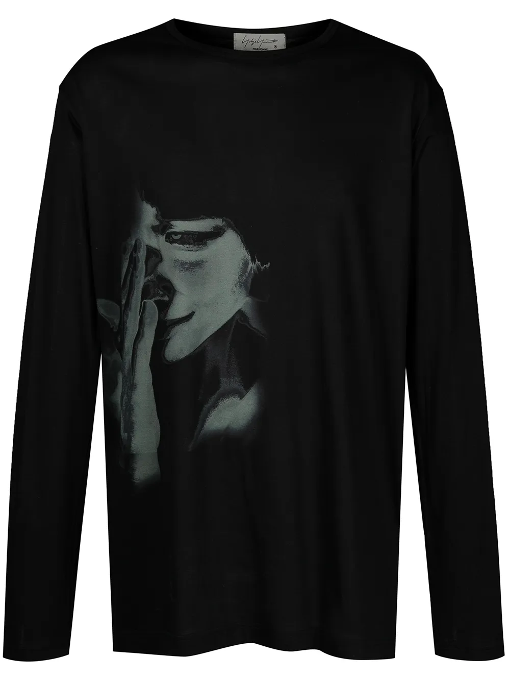 

Yohji Yamamoto playera con estampado gráfico - Negro