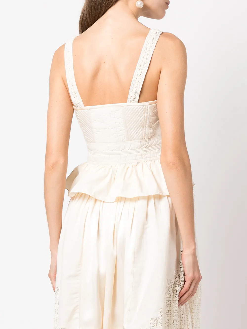 Ulla Johnson Peplum-hem Cotton Blouse In Neutrals