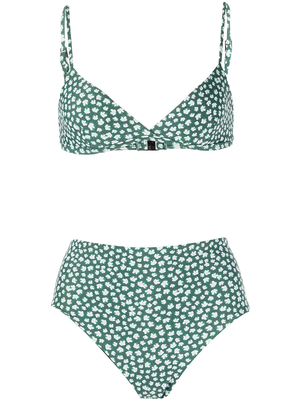 

Matteau bikini de tiro alto con estampado floral - Verde