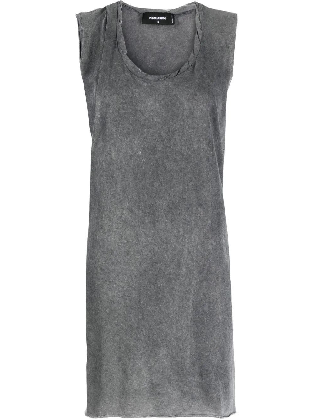 

Dsquared2 vestido corto acampanado con efecto lavado - Gris