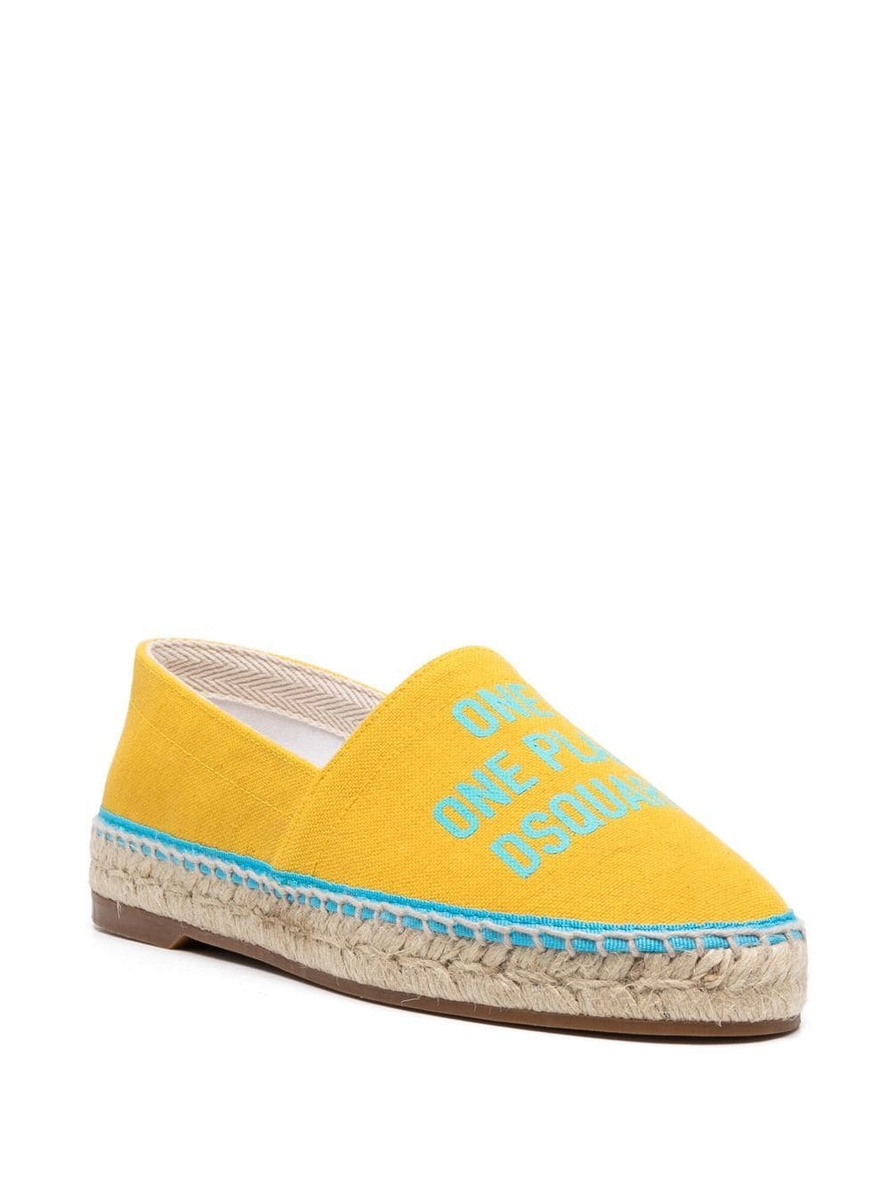 Shop Dsquared2 Logo-print Espadrilles In Yellow
