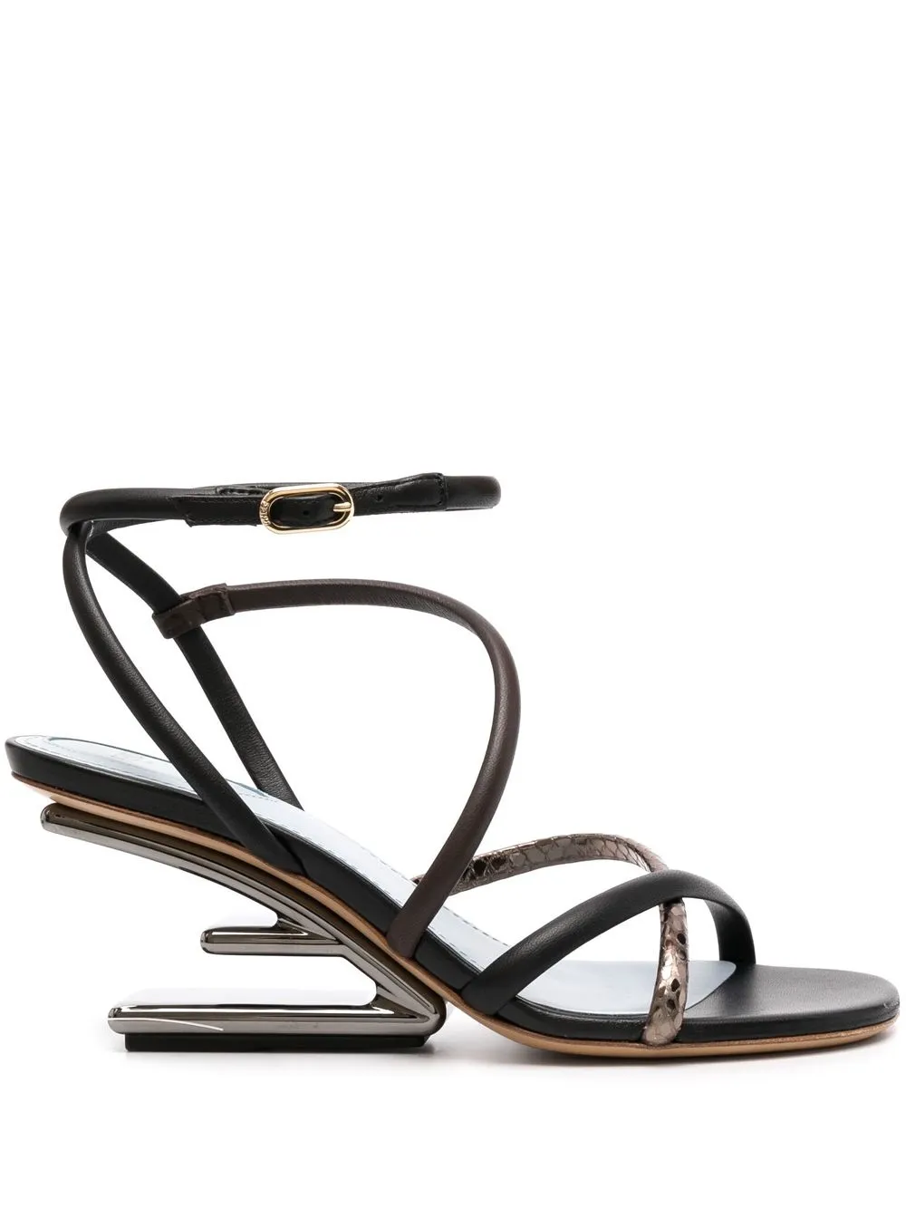FENDI First 85mm strappy sandals Black