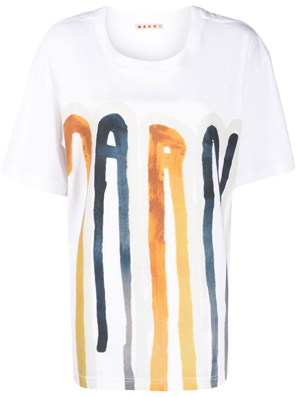 

Marni playera con estampado de pintura - Blanco