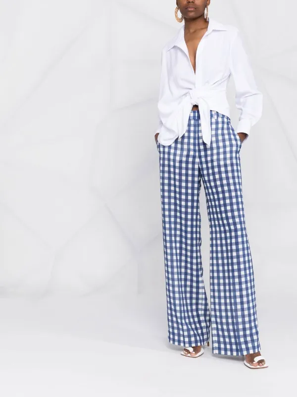 Jacquemus Marino Gingham wide-leg 
