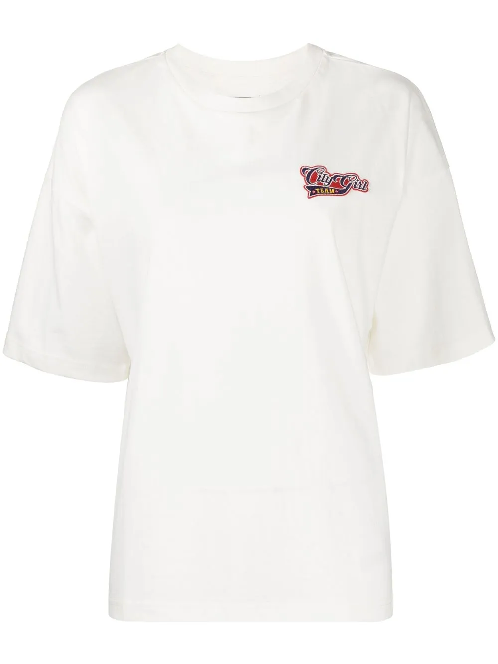 

CHOCOOLATE playera con aplique City Girl - Blanco