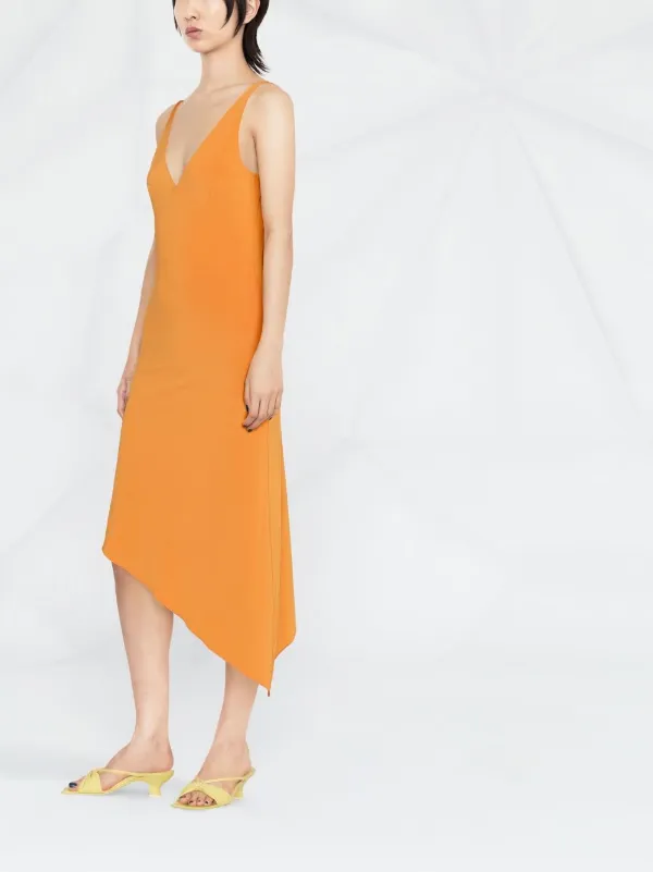 Orange sleeveless outlet dress